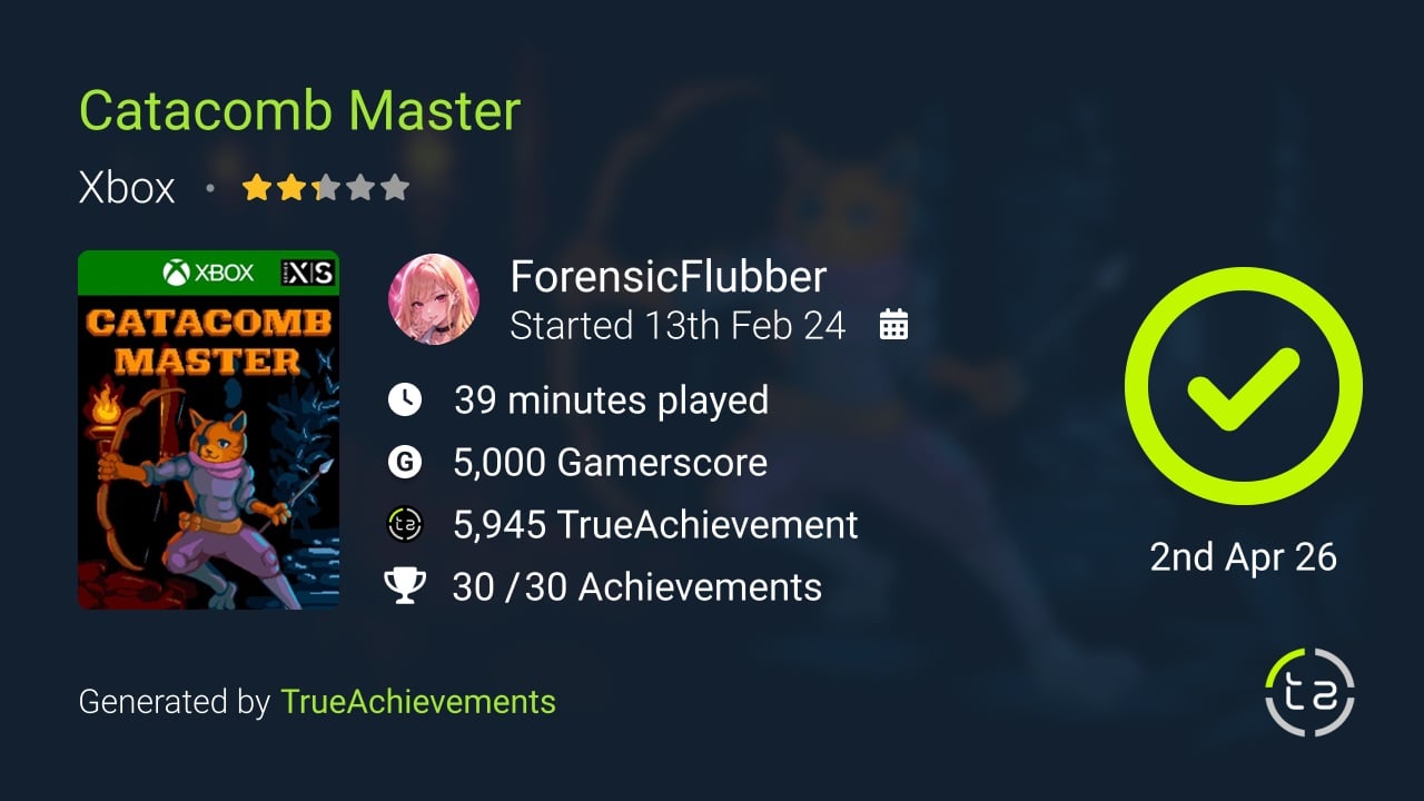 Catacomb Master achievement summary